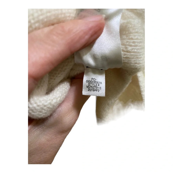 Vince cashmere v neck sweater off white xs/tp - Picture 7 of 7